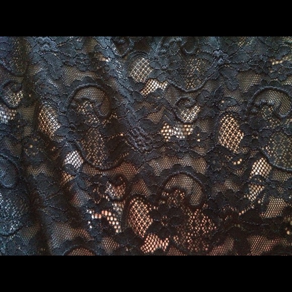 Bisou Bisou XS Black lace over grey pencil skirt - Picture 4 of 4