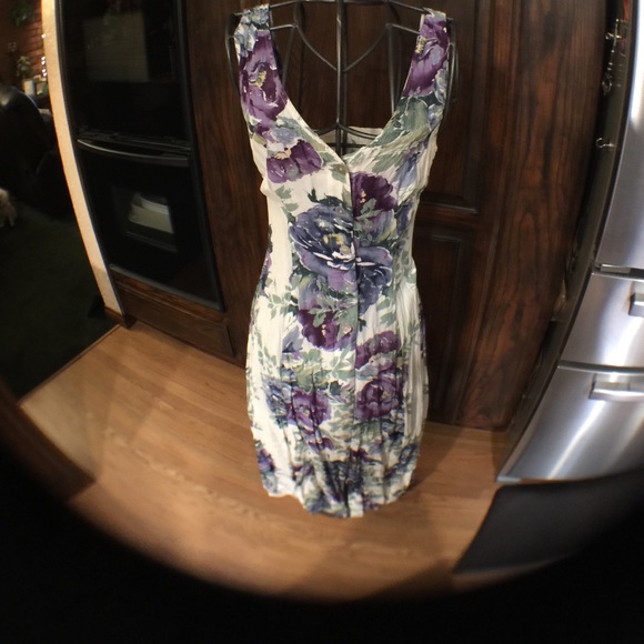 Sleeveless long summer dress 90s
