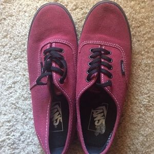 Maroon suede vans