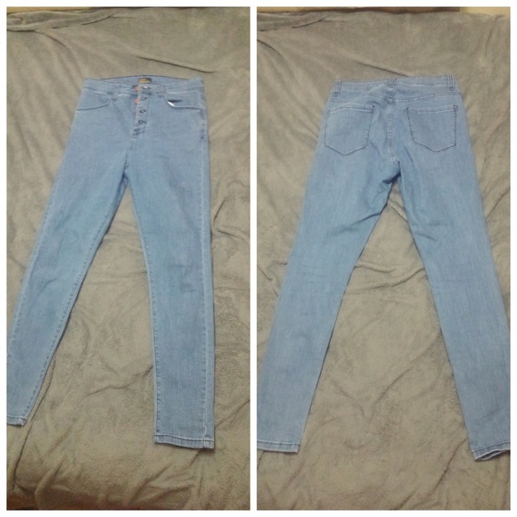 High waist skinny jeans