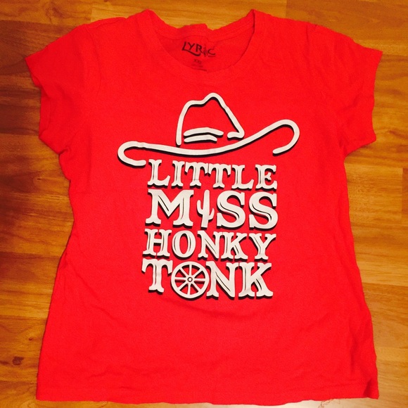 Lyric "Little Miss Honky Tonk" tshirt.