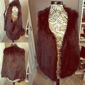 Black Fur Vest