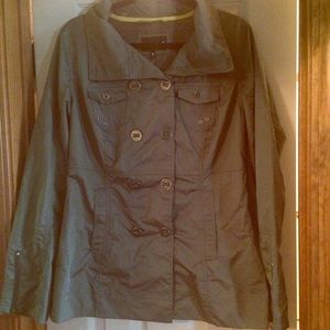 Army Green Hurley Rain Jacket