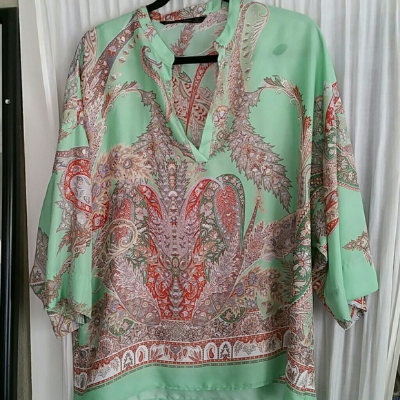 Zara basic paisely print top - Picture 4 of 4