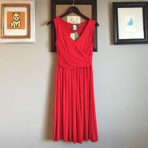 Red Drape Antropologie Dress