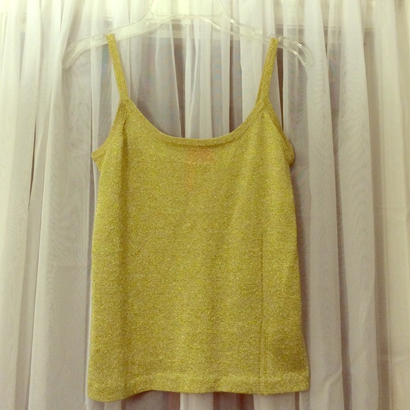 Retro Metallic gold tank top