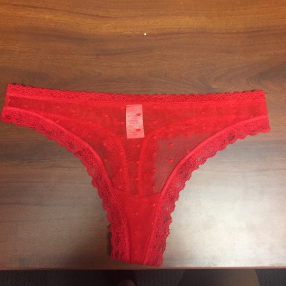 Never worn red thong
