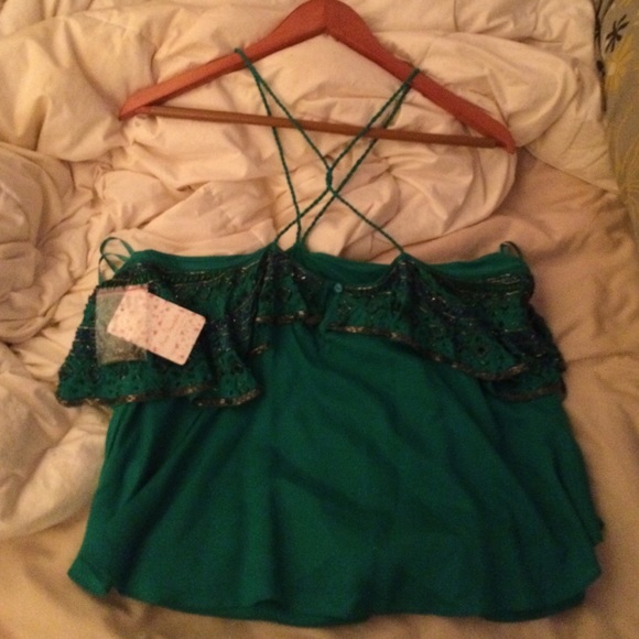 Free people beaded bohemian shirt - Picture 3 of 4