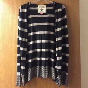 Victoria's Secret PINK Striped Hooded Cardigan - M