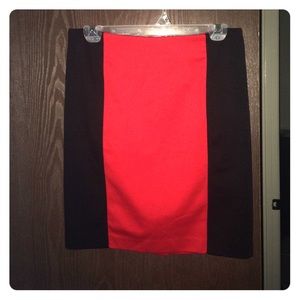 Michael Kors black/red skirt with gold zipper