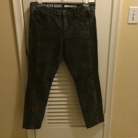 DKNY Black Wash with Leather Trim.