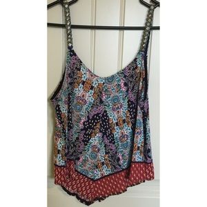 Rue 21 Boho Tank with Beaded Straps