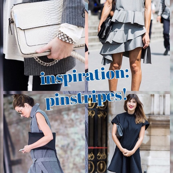 PINSTRIPE WRAP DRESS - Picture 4 of 4