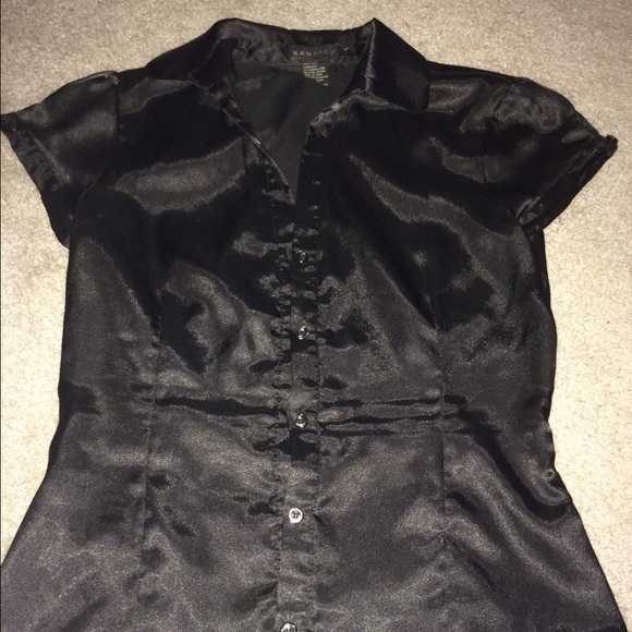 Rampage sz small black button up dress shirt