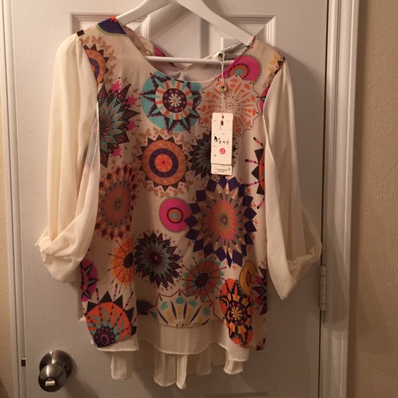 🚨 LAST CHANCE - Creme colored 3/4 sleeve shirt