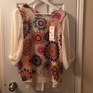 🚨 LAST CHANCE - Creme colored 3/4 sleeve shirt