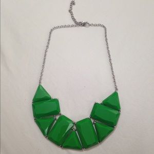 Gorgeous green block necklace