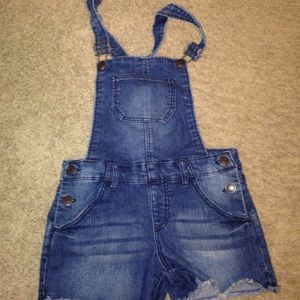 Denim, short overalls