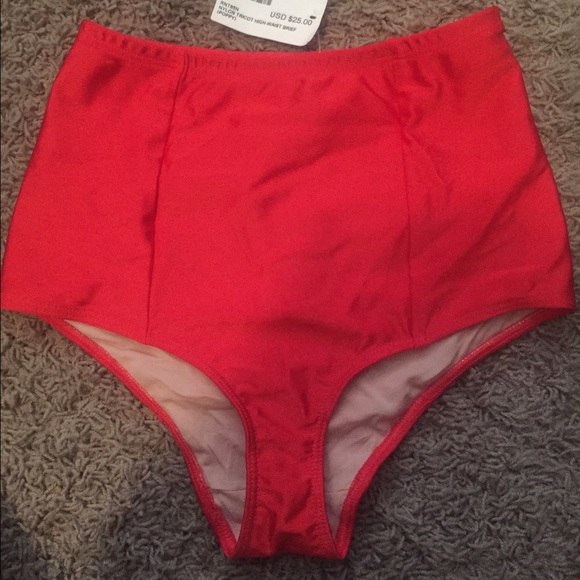 High waisted bathing suit bottom