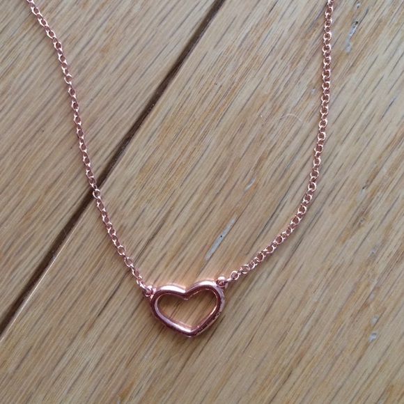 Forever 21 Jewelry - F21 Rose Gold Heart Necklace