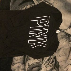 VS PINK black, long sleeve top