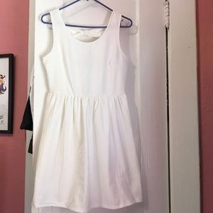 White skater dress