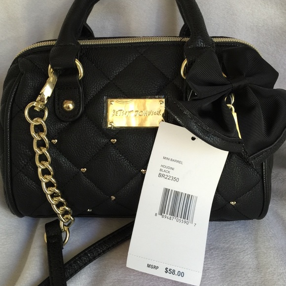 ⛔️SOLD IN BUNDLE⛔️Betsey Johnson black mini barrel - Picture 2 of 4