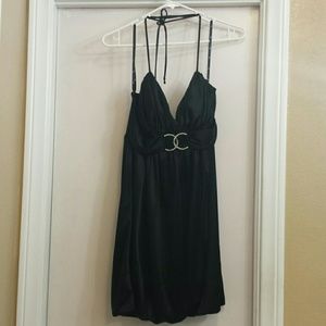 Black halter dress