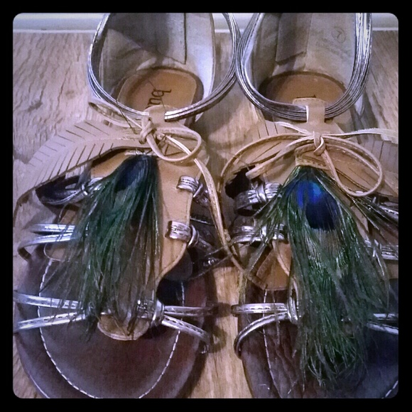 Peacock feathered Sandals