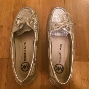 Michael Kors Silver Boat Shoes