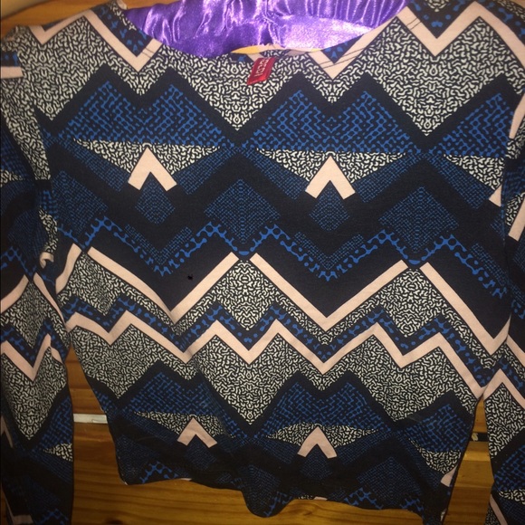 Tribal print crop top