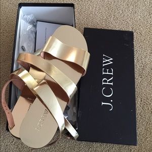 JCrew Gold sandals