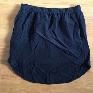 Black Madewell Shirttail skirt.