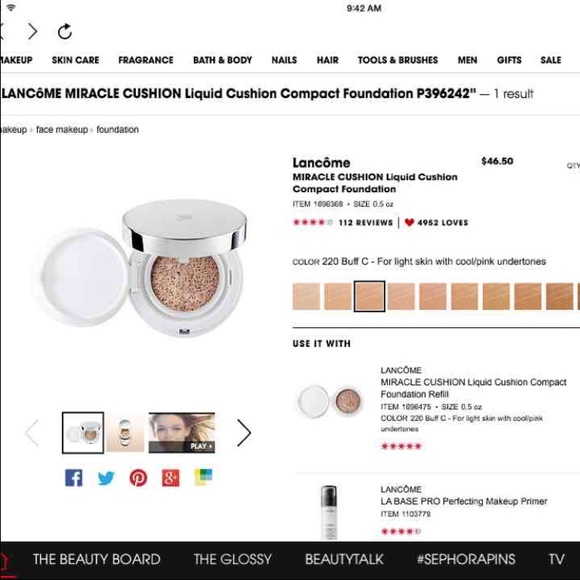 Lancôme cushion foundation