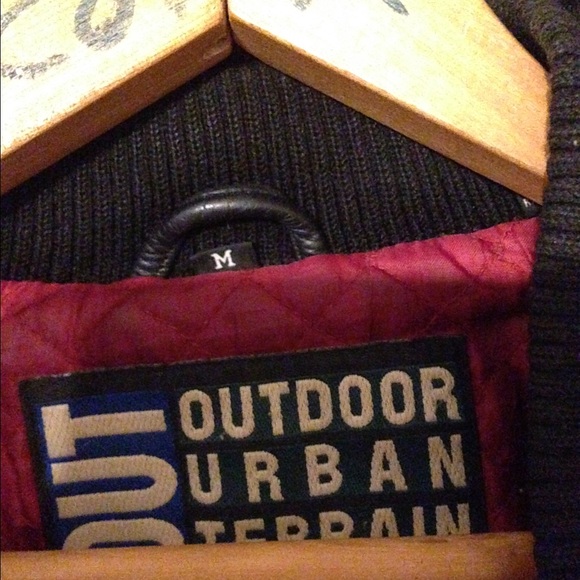 MENS LEATHER MOTORCYCLE JACKET SZ M O/B/O - Picture 4 of 4