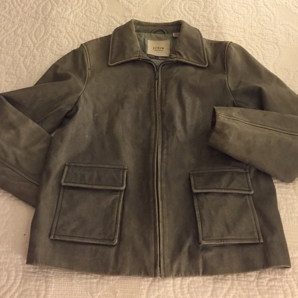 Gray leather jacket