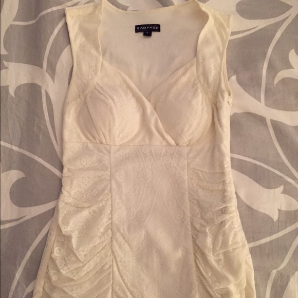 Rampage Low Cut Lace Sleeveless Top