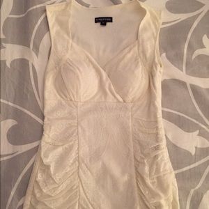 Rampage Low Cut Lace Sleeveless Top