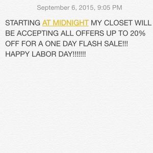 LABOR DAY SALE!!