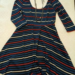 Striped skater dress