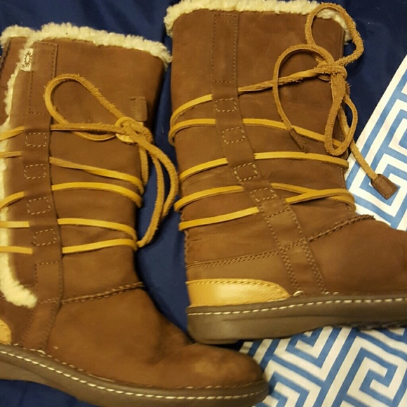 UGG Australia leather and shearling boots