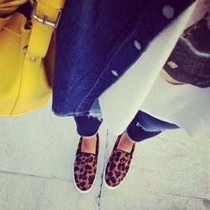 Schutz Leopard Slip On Sneakers