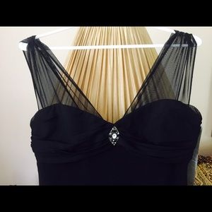 Black dress below knee length size 14P