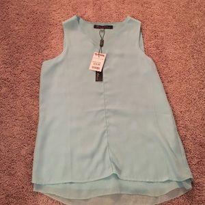 Silky blue top