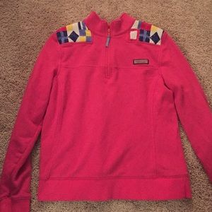 Vineyard Vines pink nautical flag Shep Shirt