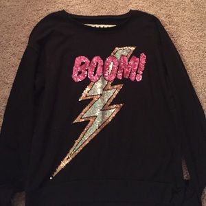 VS Pink sequin long sleeve top