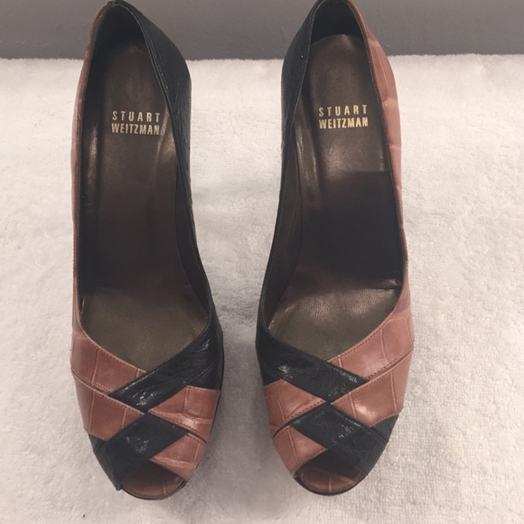Stuart Weirzman peep toe pumps