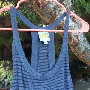 C&C California striped racerback maxi dress, navy