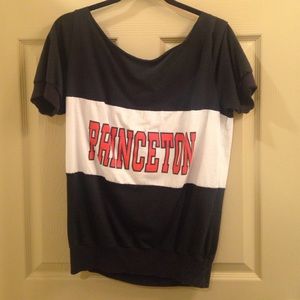 Off the shoulder vintage Princeton sweatshirt