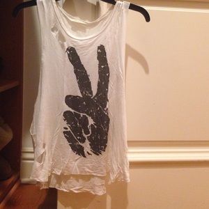 Distressed muscle tee